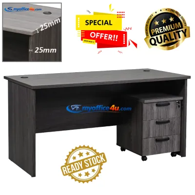 🏆Package 4ft 5ft 6ft Table with 3 Drawer🏆Office Table Promotion Set / Meja Pejabat sekali Laci Berkunci