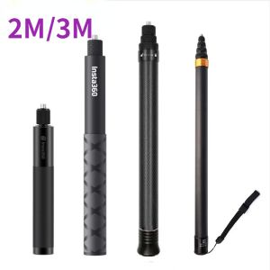 360 X3 3M 1.2M Invisible Selfie Stick Metal Extension Rod Tripod For Insta360 ONE R/RS/X2 GoPro