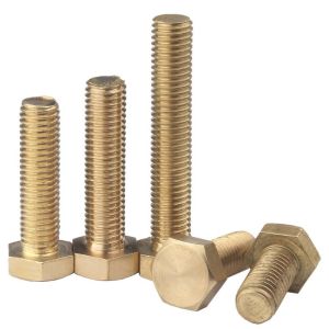 Brass Hexagon Bolt M4 M5 M6 M8 Metric Thread External Hex Screws Bolts