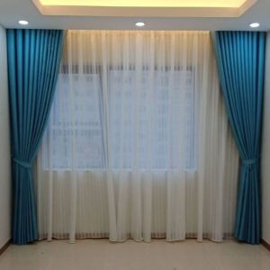 Màn cửa chống nắng cao cấp màu xanh
