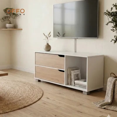 Offo Living - Rak Tv Meja Tv Putih - Audio Video Rack White - AVR037