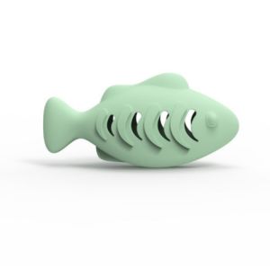 Aikenn Cat Tooth Cleaning Toy Self Entertaining Interactive Pet Fish Shape Leakage Resistant Chewing Mainan Kucing