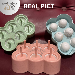 Cetakan Jelly Ball Silikon Cetakan Es krim Cetakan Es dengan gagang