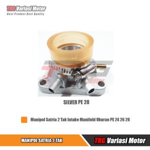 Manipol Satria 2 Tak Ukuran PE 24 26 28 Intake Manifold TRG Bahan Alumunium TRG PNP Untuk Motor Suzuki Satria 2 Tak - Satria Hiu