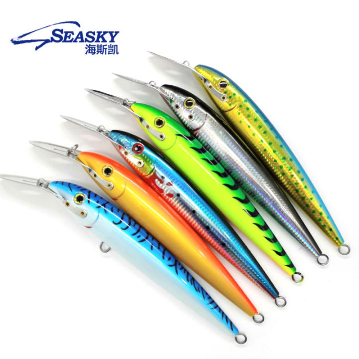 seasky 60g 30g metal lip rapala Floating minnow lure with Strong Hooks  artificial fishing bait