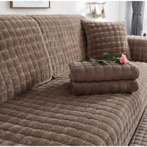 Sofa cushion Cushion Universal Full Coverage 1/2/3/4/5/6-Seater Sofa Slipcovers Sofa Cover Anti-Slip Couch Recliner Slipcovers Armchair Protector Non-slip Fabric Soft Seat Color Block Cushion Cloth