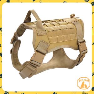 Rompi Anjing Besar Militer Dog Harness Vest Tactical Kalung Tali Tuntun Harnes