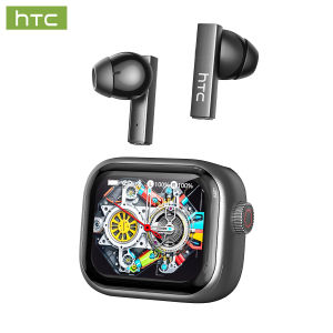 HTC NE40 AI Subtitle Translation Feature AI Translation Headphones LED Touch Screen Headphones Active Noise Cancellation ANC IPX5 Waterproof