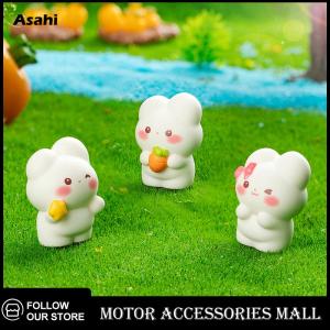 💖💓【Special price】💖💓Asahi Motor ของตกแต่งโต๊ะกระต่ายน่ารักขนาดเล็กประดับภูมิทัศน์ขนาดเล็กอุปกรณ์ตกแต่งงานฝีมือตกแต่งโต๊ะรูปการ์ตูนน่ารัก