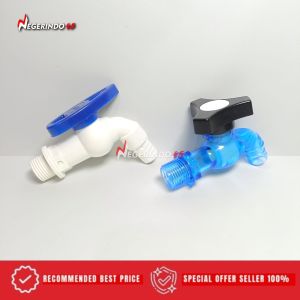 KERAN KRAN AIR PVC 1/2" KRAN TEMBOK TAMAN GAGANG BIRU