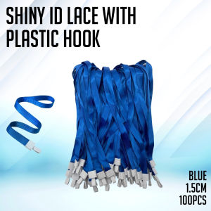 100pcs Shiny ID Lace with Plastic Hook 1.5cm ID Lanyard (N-CL-LR)