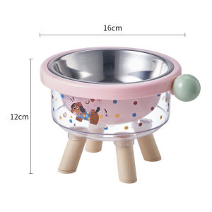 Raised Anti-Choking Pet Bowl Detachable Stainless Steel Dog Cat Food Container Non-Tip Stand Ergonomic Height for Neck Pain Relief