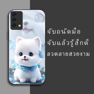 สำหรับ Oppo A74 4G/ Oppo A95 4G เคสศัพท์กันตกน่ารักลายน้องหมาสีขาวหิมะ มีสไตล์และบุคลิก