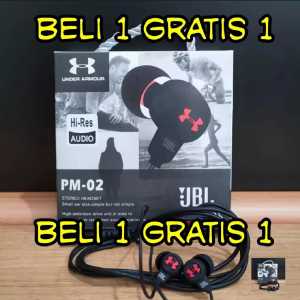Headset BELI 1 GRATIS 1 / Headset Earphone PM-02 Full Bass sesuai GamBAR 100% / HEDSET SUARA BAGUS