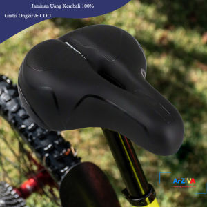 TaffSPORT Sadel Sepeda Bike Saddle Leather Model Absorber Ball - ZF10 - Black/Blue