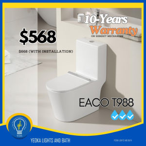 [YEOKA Lights & Bath] One piece  Rimless Vortex Tornado Flushing Geberit Mechanism Dual Flush Soft Closing Seat