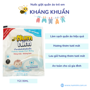 [GIFT - QUÀ TẶNG KHÔNG BÁN] Nước giặt quần áo trẻ em NumNim Thái Lan thành phần hữu cơ dịu nhẹ - 35ml