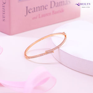 MEILYN Gelang Kaku Wanita Gemma Baris Double Line Lapis Emas 0231230278