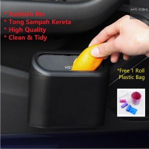 MR.KBK Universal Car Trash Can Garbage Flip Lid Dust bin Organizer Auto Accessories Tong Sampah Kereta Rubbish Bin Car 小型垃圾桶车垃圾桶