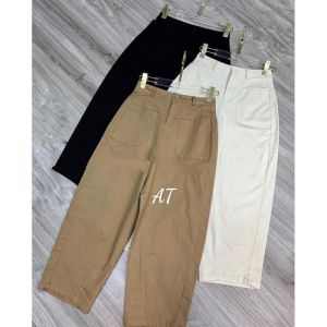 Quần Baggy Nữ Kaki Cạp Cao chất dày dặn và đẹp-XMTĐ