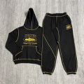 Autumn And Winter New Corteiz American Street Hip Hop Alcatraz Island Hooded Sweater Men's And Women's Couples Pants Suit Tide Korean style 2026 original. 