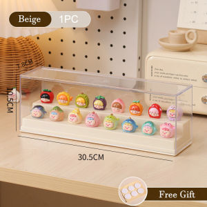 2 Tier Toy Display Storage Box Transparent Case Storage Box Figure Display Doll Dust Proof Cabinet