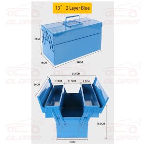 🇵🇭 Three Layer Heavy Duty Multi-Functional Storage Tin Toolbox Large Metal Maximum Portable Hardware Family Storage Box Set