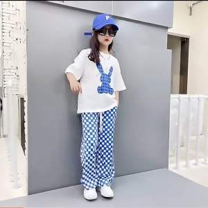 Setelan Baju Kaos & Celana Panjang Anak Perempuan Import