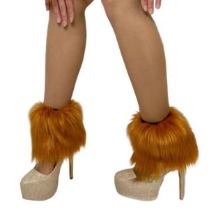 Phụ nữ làm ấm chân mờ mùa đông lông làm ấm chân lông mềm tất kiểu ủng không che bàn chân bao gồm trang phục hóa trang Halloween