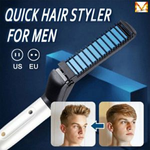 Sisir Pelurus Rambut Keriting Pria Multi fungsi / Catok Sisir Pelurus Rambut Pria Cepat Lurus