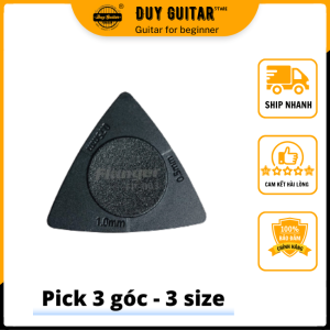 1 Guitar pick Flanger FP-003 màu đen 1 cái sử dụng cho 3 size 0.5mm - 0.75mm - 1mm Duy Guitar Store chuyên phụ kiện đàn guitar Sale rẻ dưới 49k