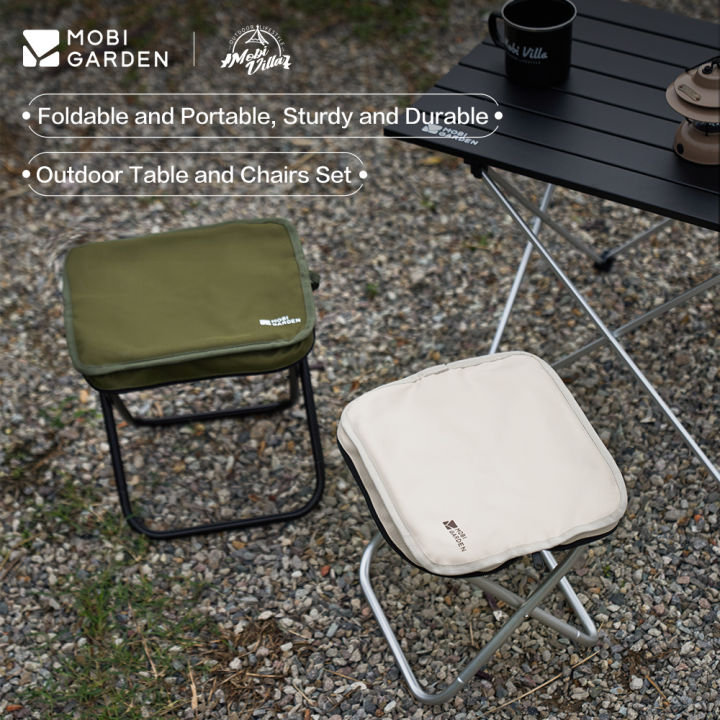 MOBI GARDEN Ghế cắm trại Dụng cụ gấp gọn với balo du lịch gấp gọn nhỏ ...