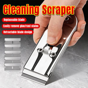 Baete Home Cleaning Scraper Kitchen Glass Wiper Multi-Purpose Cleaning Tool with Replaceable Blade