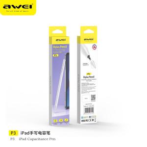 Awei P3 Magnetic Stylus Pen for iPad Pro Air Apple Tablet Smooth Handwriting Capacitive Pencil Universal Screen Touch Pen