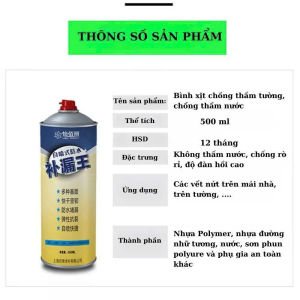 Chai Xịt Chống Thấm Chống Dột Sàn Tường Khe Nứt Mau Khô Bám Cứng Màng Chống Thấm Bền Bỉ WaterProof Spray Paint Winshine/ DE WEI [700ml]