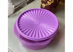 Tupperware Set - 2 Layer Steamer Red / Purple Round Box 11109047