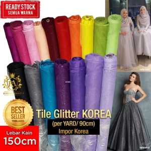 Kain Tulle Super Halus Glitter: Rok Dress Dekorasi & Gaun Kebaya Murah