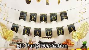 Ramadans Paper Door Hanging Sign With Moon Designs Elegant Hanging Ornament for Home Festival Decoration