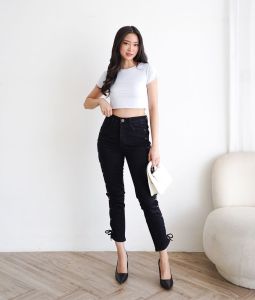 CELANA JEANS WANITA DOROTHY BLACK JEANS -SYS CLOTHIER