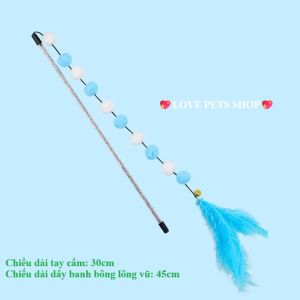 Đồ chơi cần câu Mèo nhiều banh bông (mẫu mới)  -  Love Pets Shop