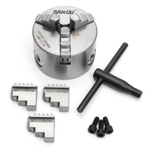 ⚡️Local Warehouse+In stock⚡3-Jaw Chuck Manual Lathe Chuck With Turning Machine Tools Accessories K11-80 3-Jaw Lathe Chuck Self-Centering Metal Three-Handle Lathe (Size 3-12 Inches) Three-Handle Mold Spare Parts Complete With Equipment Resolution 0.06