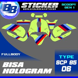 Decal Scoopy BISA HOLOGRAM Full Body Full Blok Dekal Sticker Scoopy FI 2013 2014 2015 2016 Scp 85