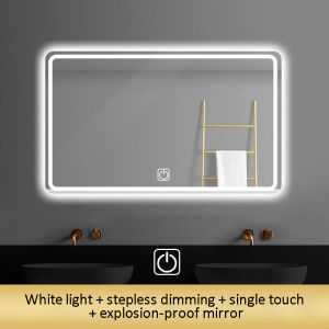 【1-3 days delivery】Bathroom LED Mirror with light Decorative Wall Mounted Rectangle Frameless Front Lighting Smart Bathroom Dresser Beauty