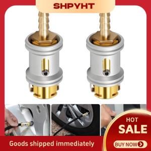 SHPYHT 2pcs 6mm xe lốp van Clip bơm vòi phun kẹp rắn brass nhanh chóng kết nối Lạm Phát nối xe hơi không khí Chuck Inflator Bộ chuyển đổi bơm