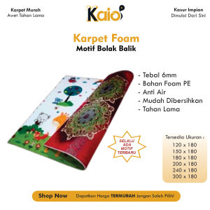 KARPET FOAM JUMBO BOLAK BALIK 300x180cm / KARPET SPON TEBAL EMPUK / TIKER LANTAI