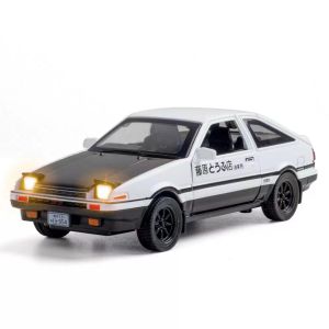 Alloy car model Skyhawk simulation 1 to 32 Fujiwara AE86 alloy car model with sound and light door opening toy