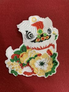 Miếng Sticker Thêu Ủi hình lân nữ may áo cách tân  áo dài