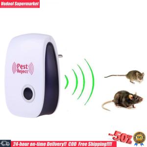 [Vodool]5ชิ้น/แพ็ค Pest Reject เครื่องไล่ยุง หนู แมลงสาป แมลงวันแมงมุมมด ฯลฯมีไฟส่องสว่างทางเดิน-เครื่องไล่หนู มด แมลงสาป แมงมุม 2ระบบ-คลื่นพลังอิเลคโทรแมกเนติก และคลื่นเสียงอัลตร้าโซนิก-ขับไล้สัตว์รบกวน โดยปราศจากสารเคมี New iRemax