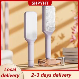 [COD] SHPYHT Local delivery Ship within 24 hours Self Cleaning Hairbrush Women Hair Brush One-key Cleaning Hair Loss Airbag Scalp Massage Comb Anti-Static Hairbrush