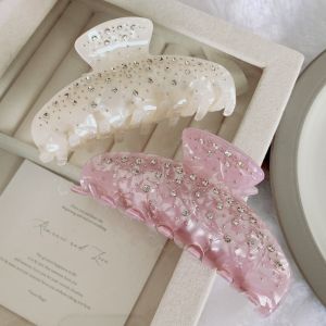 DuoShang Ngọt ngào Thanh lịch Rhinestone Kẹp tóc Acetate Kẹp tóc Ngày lễ tình nhân Quà tặng Cua Kẹp tóc cho Phụ nữ Phụ kiện tóc2026